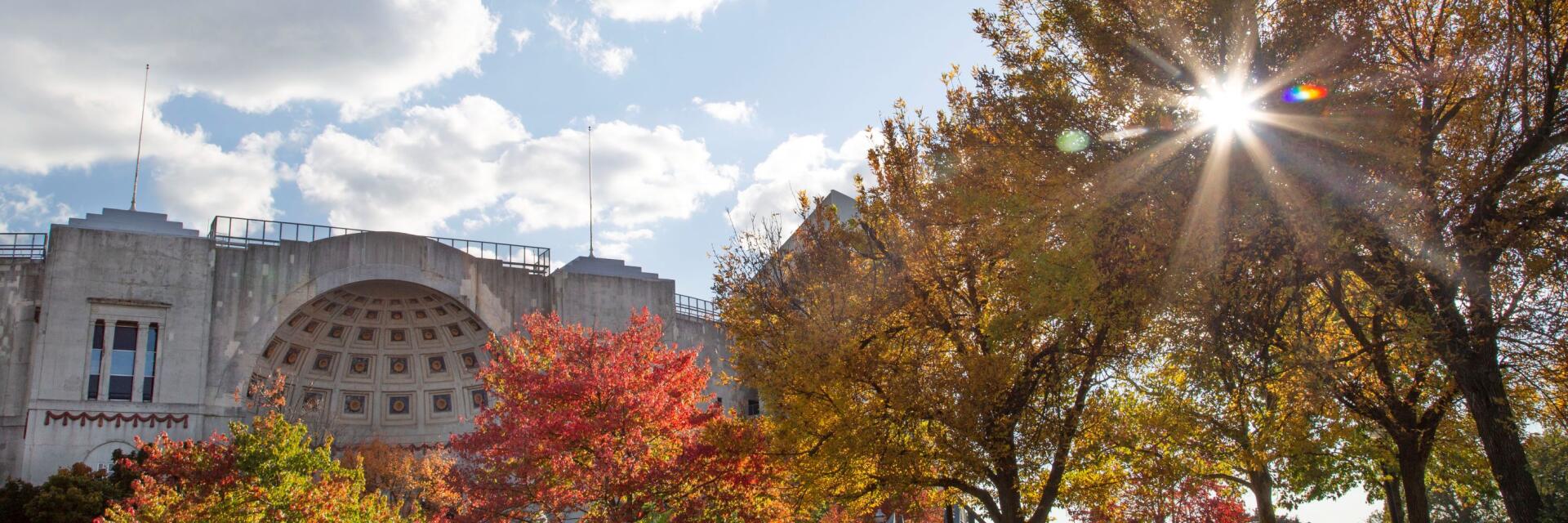 Ohio Stadium in the fall